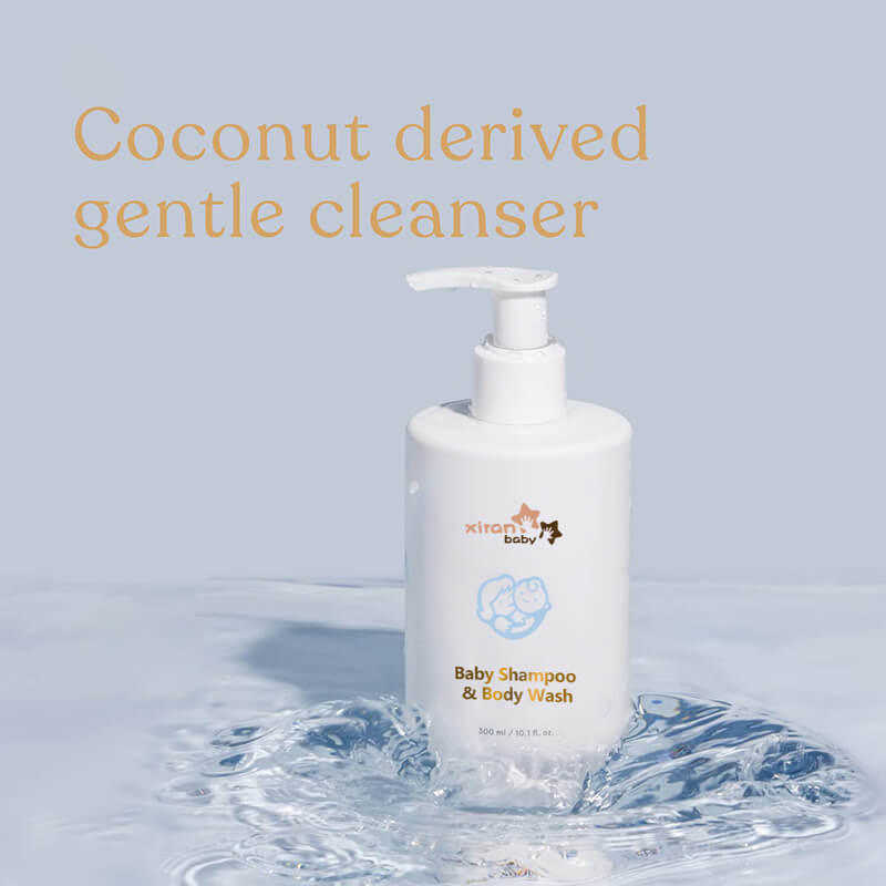 gently cleanses baby's delicate skin and hair